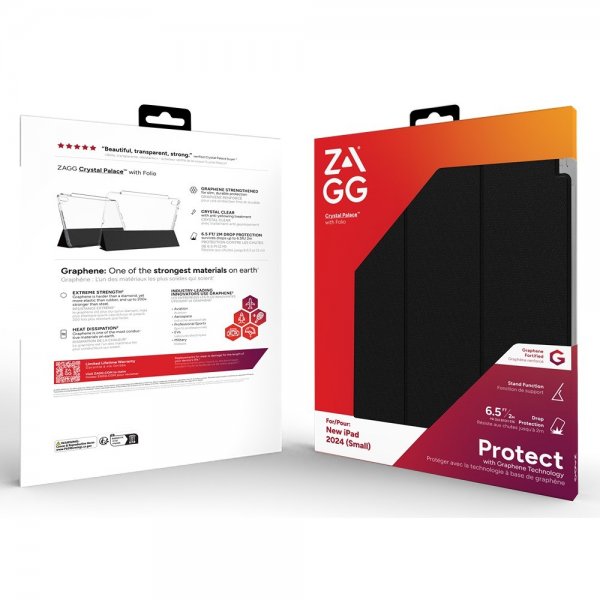 ZAGG iPad Air 11 (M2/M3/M4) Cover Crystal Palace Folio Sort Transparent