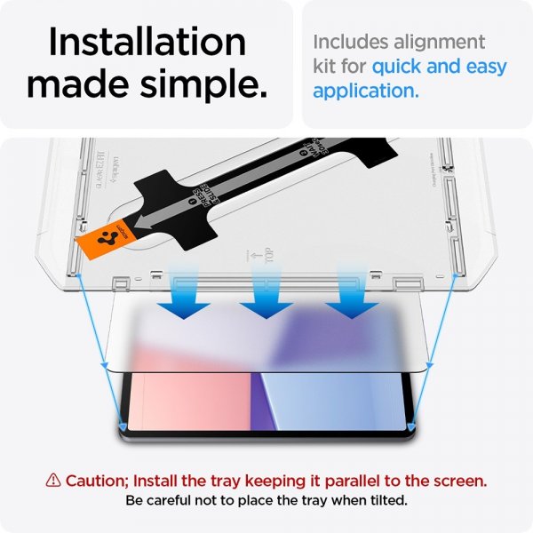 Spigen iPad Air 13 (M2/M3/M4) Skærmbeskyttelse GLAS.tR EZ Fit
