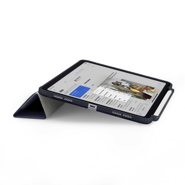 Pipetto iPad Air 13 (M2/M3/M4) Cover Origami No3 Pencil Case Mørkeblå