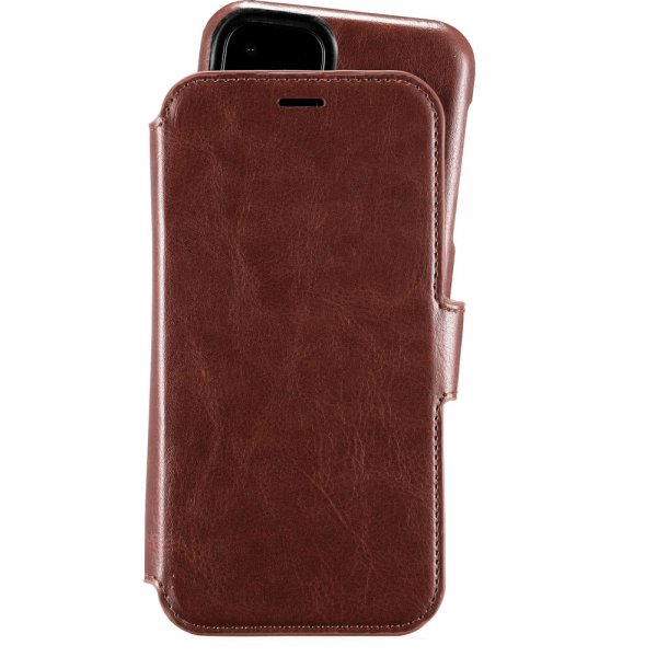 holdit iPhone 11 Etui Berlin Aftageligt Cover Dark Brown