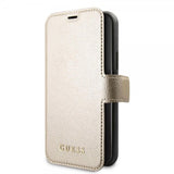 Guess iPhone 11 Cover Lædertekstur Guld