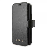 Guess iPhone 11 Cover Lædertekstur Sort