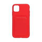 iPhone 11 Cover Kortholder Rød