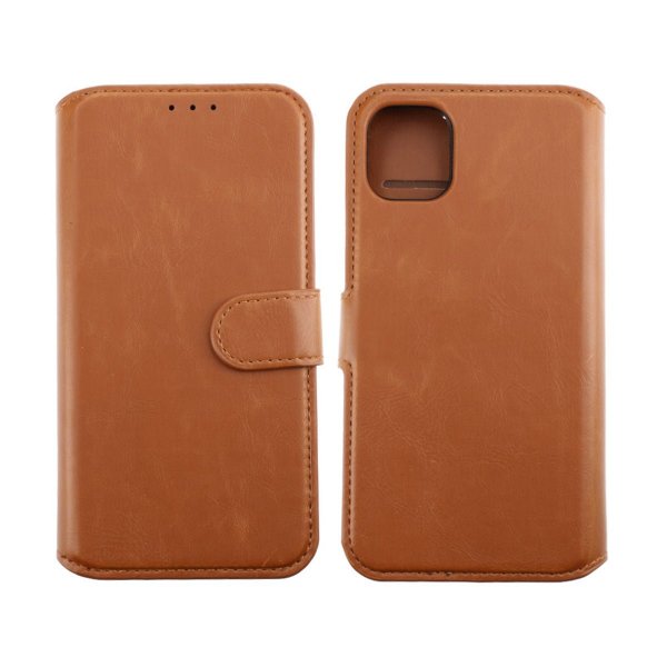 Rvelon iPhone 11 Cover Magnetisk Aftageligt Etui Brun
