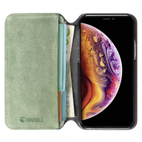 Krusell iPhone 11 Pro Cover Broby PhoneWallet Olive