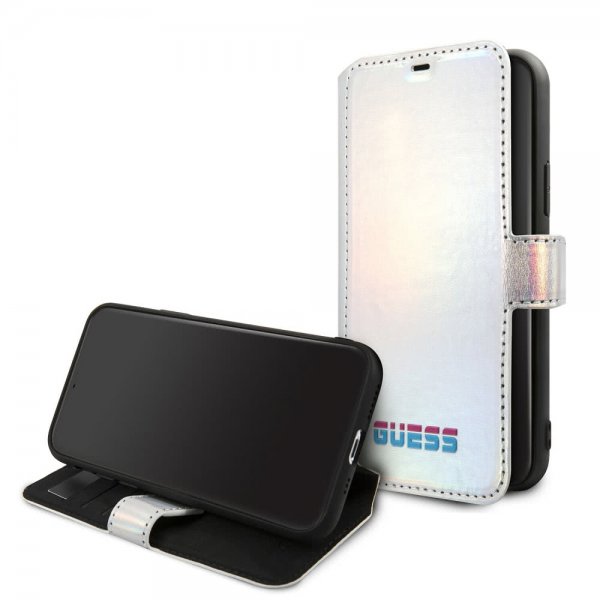 Guess iPhone 11 Pro Cover Iridescent Cover Sølv