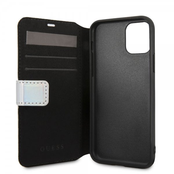 Guess iPhone 11 Pro Max Cover Iridescent Cover Sølv