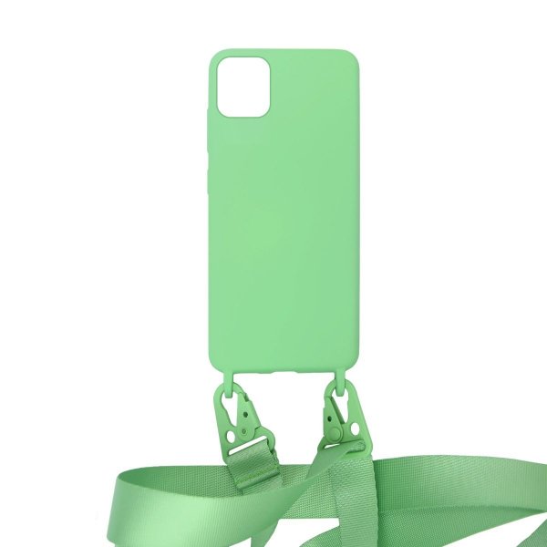 iPhone 11 Pro Max Cover Silikone med Halsrem Grøn