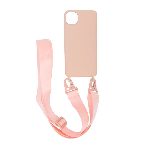 iPhone 11 Pro Max Cover Silikone med Halsrem Rosa