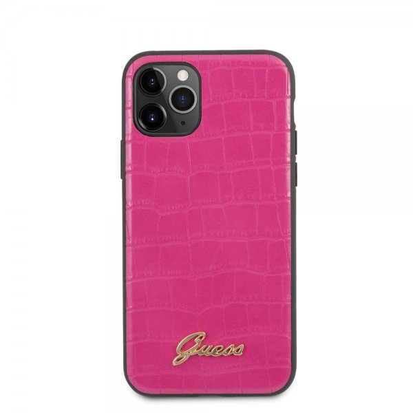 Guess iPhone 11 Pro Max Cover Croco Pink