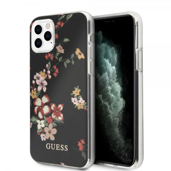 Guess iPhone 11 Pro Max Skal Flower Edition N.4 Sort
