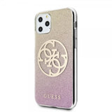 Guess iPhone 11 Pro Max Cover Glitter Circle Rosegold