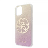 Guess iPhone 11 Pro Max Cover Glitter Circle Rosegold