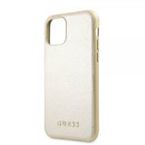 Guess iPhone 11 Pro Max Cover Lædertekstur Guld