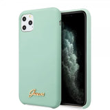 Guess iPhone 11 Pro Max Skal Silikone Cover Vintage Grøn