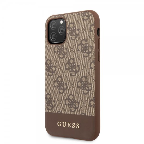 Guess iPhone 11 Pro Max Cover Stripe Cover Brun