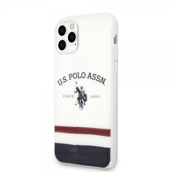 U.S. Polo iPhone 11 Pro Max Cover Tricolore Hvid