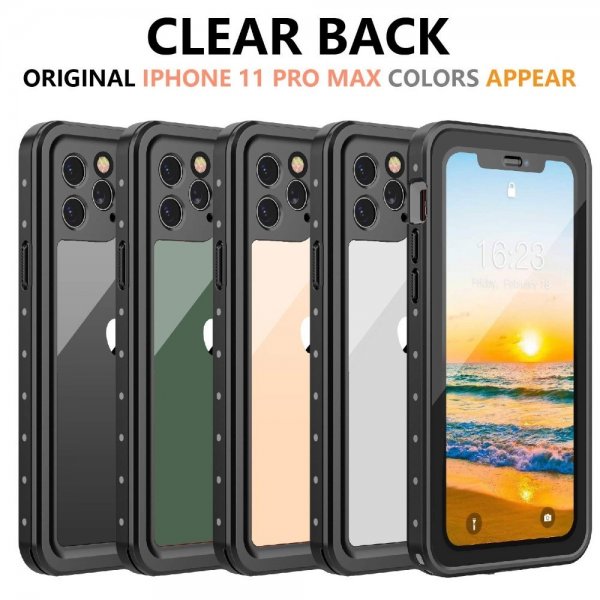 Redpepper iPhone 11 Pro Max Cover Vandtæt IP68 Sort