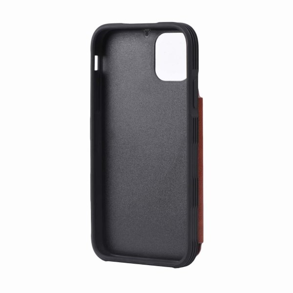iPhone 11 Pro Max Cover Udklappelig Kortholder Brun