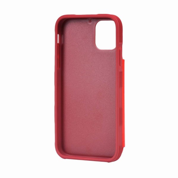 iPhone 11 Pro Max Cover Udklappeligt Kortholder Rød