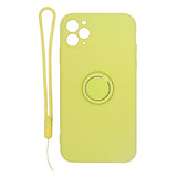 iPhone 11 Pro Cover Silikone med Ringholder Gul