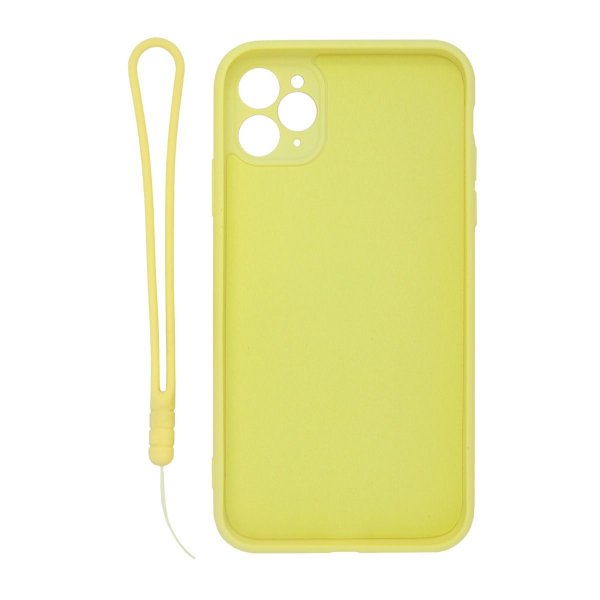 iPhone 11 Pro Cover Silikone med Ringholder Gul