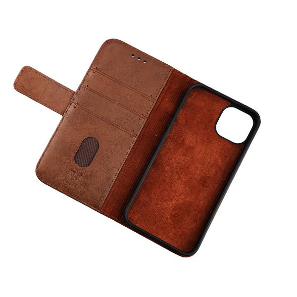 Rvelon iPhone 11 Pro Cover Ægte Læder Brun