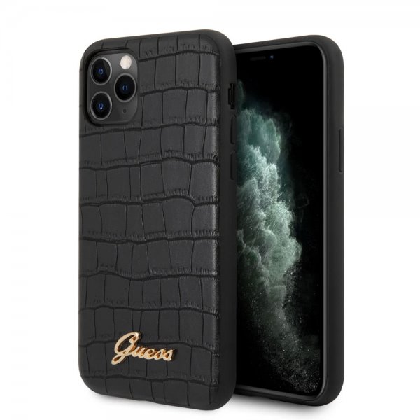 Guess iPhone 11 Pro Cover Croco Sort