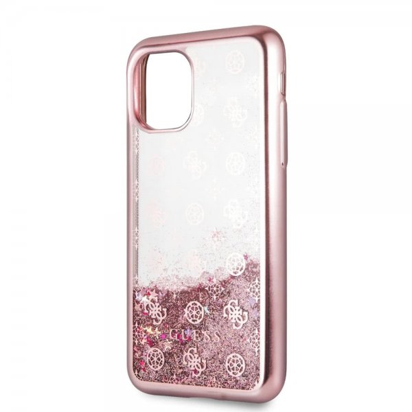 Guess iPhone 11 Pro Cover Glitter Rosaguld