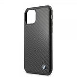 BMW iPhone 11 Pro Cover Kulfibertekstur Sort