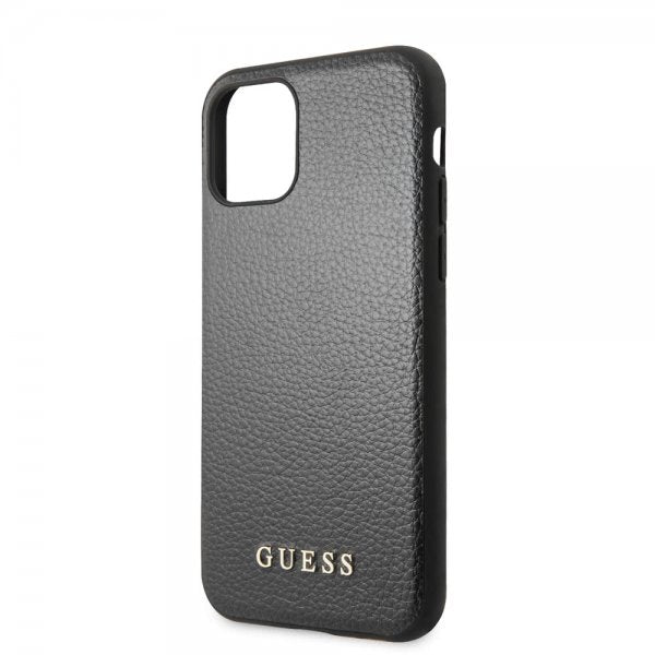 Guess iPhone 11 Pro Cover Lædertekstur Sort