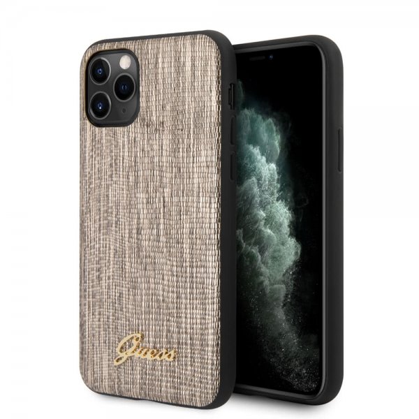 Guess iPhone 11 Pro Cover Lizard Guld