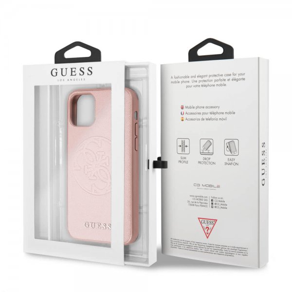 Guess iPhone 11 Pro Cover Saffiano Rosaguld