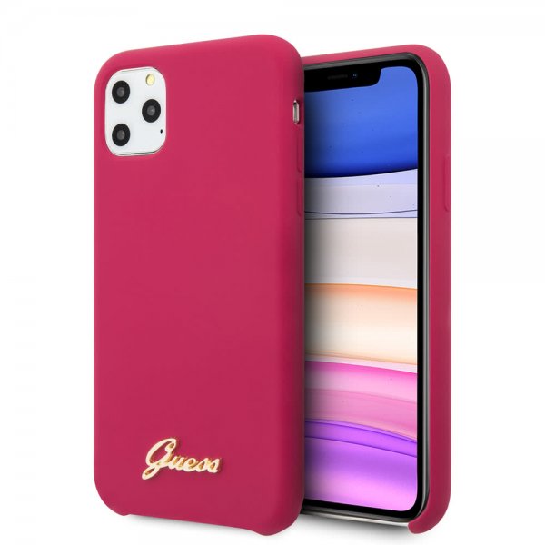 Guess iPhone 11 Pro Skal Silikone Cover Vintage Rød