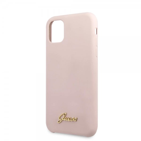 Guess iPhone 11 Pro Skal Silicone Cover Vintage Rosa