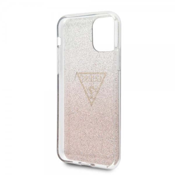 Guess iPhone 11 Pro Cover Solid Glitter Rosa