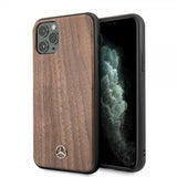 Mercedes Benz iPhone 11 Pro Cover Wood Line Walnut