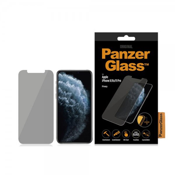PanzerGlass iPhone X/Xs/11 Pro Skærmbeskyttelse Standard Fit Privacy