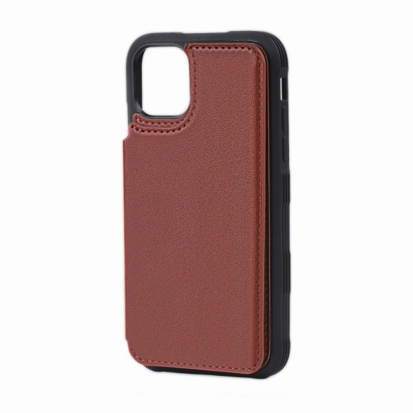 iPhone 11 Pro Cover Udfoldelig Kortholder Brun