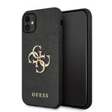 Guess iPhone 11 Cover 4G Logo Saffiano Sort