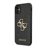 Guess iPhone 11 Cover 4G Logo Saffiano Sort