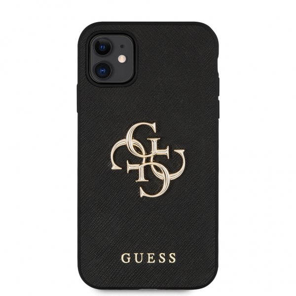 Guess iPhone 11 Cover 4G Logo Saffiano Sort