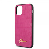 Guess iPhone 11 Cover Croco Rosa