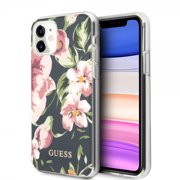 Guess iPhone 11 Cover Flower Edition N.3 Navy