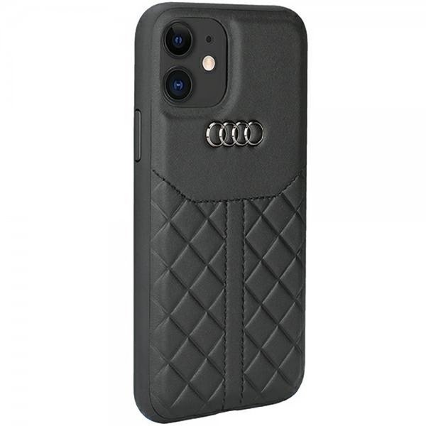 Audi iPhone 11 Skal Ægte Lædercover Sort