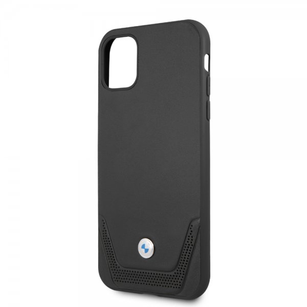 BMW iPhone 11 Cover Logo Perforeret Sort