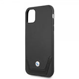 BMW iPhone 11 Cover Logo Perforeret Sort