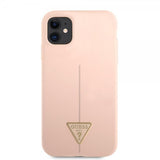 Guess iPhone 11 Cover Metal Triangle Rosa