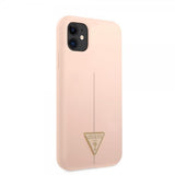 Guess iPhone 11 Cover Metal Triangle Rosa