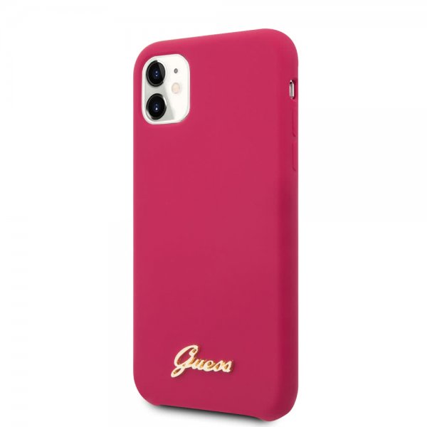 Guess iPhone 11 Cover Silikone Vintage Rød
